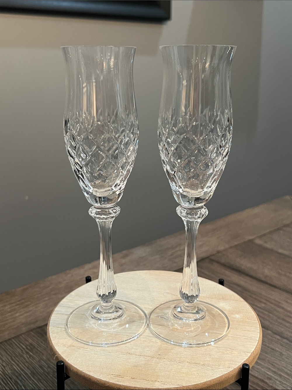 Vintage Mikasa Chateau Champagne Flutes Discontinued Pattern
